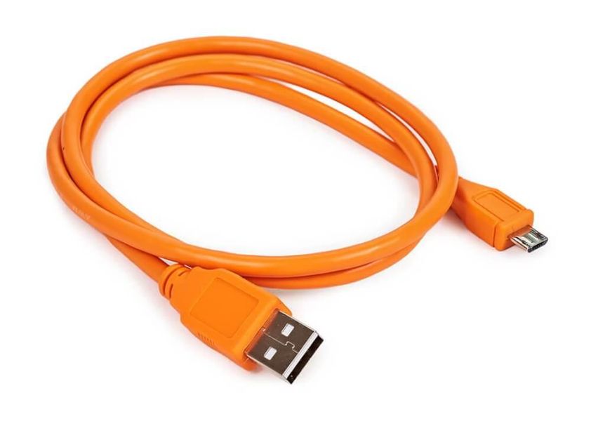 Кабель Amper «USB Type-A — USB Micro» (1 м / Оранжевый) AMP-W009 фото