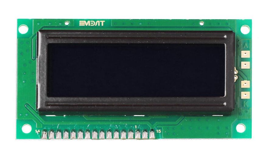 Дисплей символьний МЕЛТ LCD 16×2 (Зеленим по чорному) AMP-X100-VLG фото
