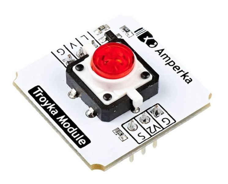 Світлодіодна кнопка Amper Troyka (Червона) AMP-B077-R фото