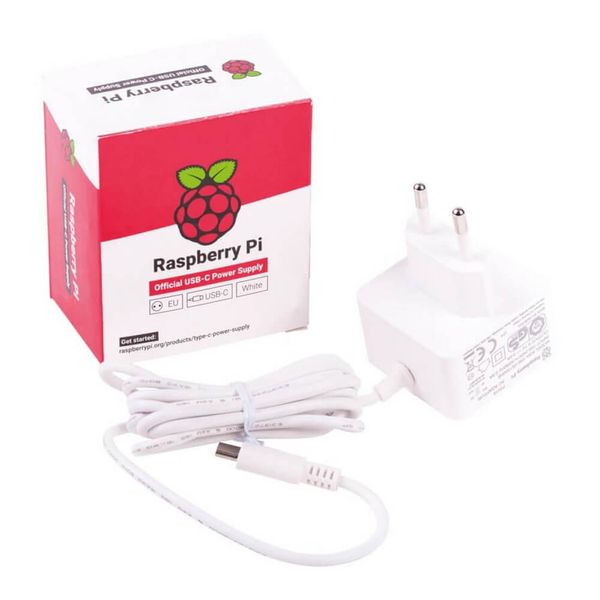 Блок живлення для Raspberry Pi 15 Вт (Оригінал / USB Type-C / Білий) MIK-RP009-W фото