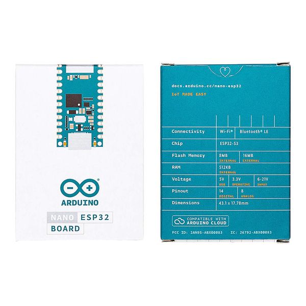 Контролер Arduino Nano ESP32 Original (Без ніг) ABX00092 фото